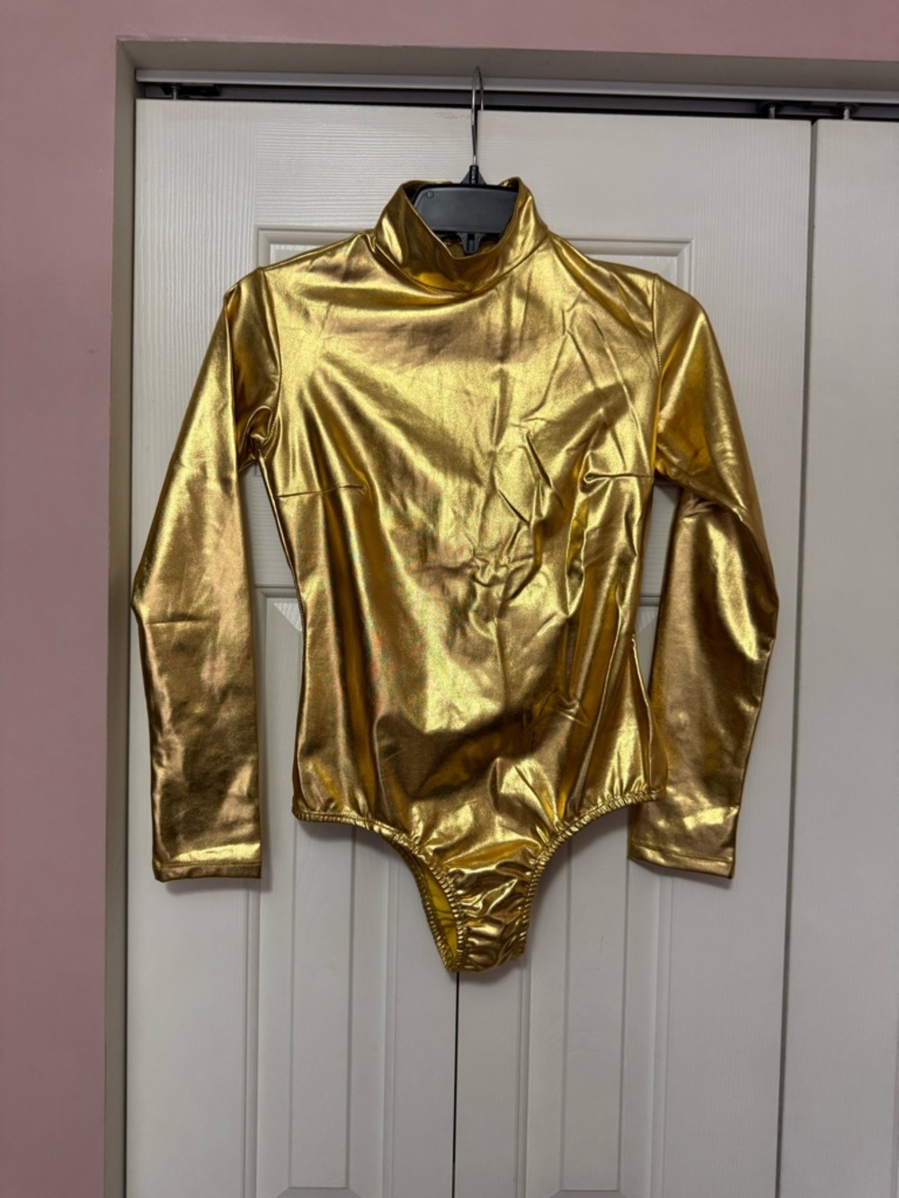 Amazon Gold Metallic Long-Sleeve Bodysuit